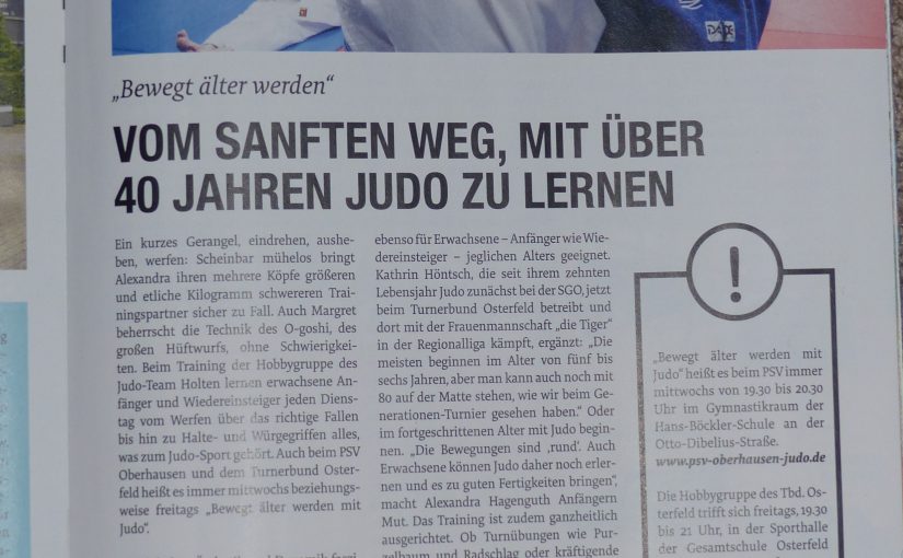 PSV Abteilung Judo im OH!-Stadtmagazin